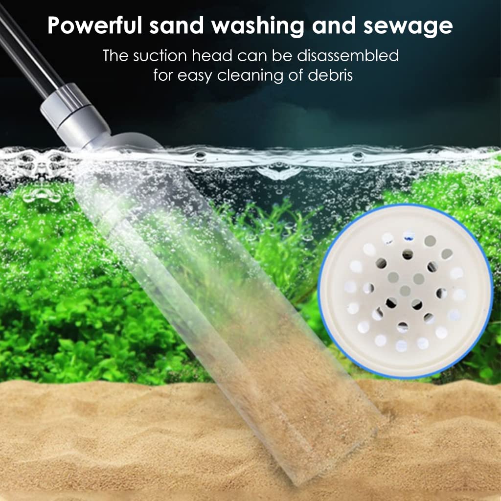 Qpets 2.6M Manual Fish Tank Cleaner/Fish Tank Siphon and Gravel Cleaner A Hand Syphon Pump to Drain Aquarium Cleaning Tool Gravel Cleaner Aquariums Siphon Pipe for Aquarium Qpets 2.6M Manual Fish Tank Cleaner/Fish Tank Siphon and Gravel Cleaner A Hand Syphon Pump to Drain Aquarium Cleaning Tool Gravel Cleaner Aquariums Siphon Pipe for Aquarium